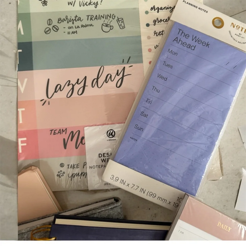 Assorted Pastel Spiral Notebook Set - Pink, Gray, Blue